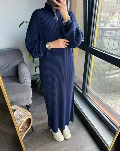 Zip Long Bodycone Winter Dress