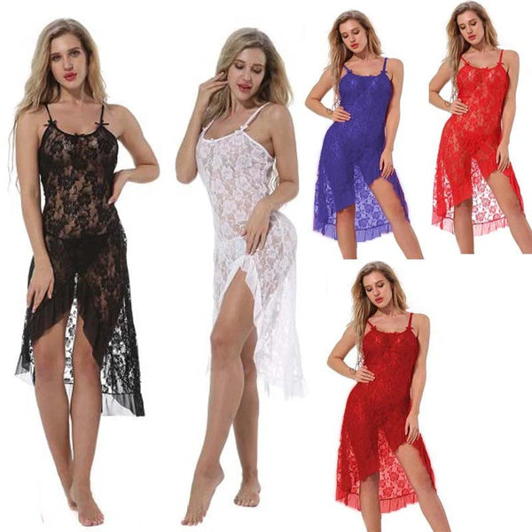 Transparent Net Nighty With Panty 2Pcs